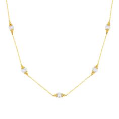 Simple yet so stunning, Our 14k Yellow Gold and Freshwater Pearl Station Necklace is the perfect junction of modern and timeless.  Featuring perfectly opulent freshwater pearls, this strand will elevate any ensemble. Each Pearl is fastened with gold beads and strung on a delicate chain. 

Size: 4.5mm Pearls 
Freshwater Pearls
14K Solid Gold
Lifetime Guarantee
Made in Los Angeles Spiritual Necklace, Cross Earrings Studs, Wear Pearls, Cuban Link Chain Necklaces, Diamond Solitaire Necklace, Ball Chain Necklace, 14k Gold Necklace, Gold Baby, Gold Necklaces