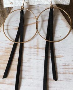 Hoop Earrings Diy, Hammered Hoop Earrings, Bijoux Diy, Leather Diy, Diy Earrings