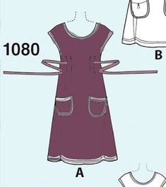 an image of a women's dress sewing pattern