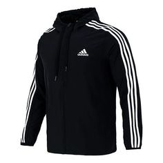 Men's Adidas 3s Wb Training Sports Hooded Logo Jacket Autumn Black GV5256 (Stripe) Stylish Sneakers, Adidas Men, Adidas Jacket, Perfect Pair, Mens Jackets, Athletic Jacket, Man Shop, Adidas, Sports