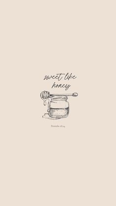 a jar with honey on it and the words sweet life honey written in cursive font