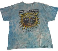 Check out Sublime 40oz to Freedom Short Sleeve Graphic Band T-Shirt XL Tie Dye Sun Logo, the latest item I added on eBay! #eBay #eBaySeller Blue Summer Streetwear Tops, Blue Screen Print Summer Tops, Blue Screen Print Top For Summer, Blue Screen Print Tops For Summer, Blue T-shirt For Summer Streetwear, Summer Blue T-shirt For Streetwear, Blue Streetwear T-shirt For Summer, Blue Summer Streetwear T-shirt, Pre-shrunk Shirt For Summer Streetwear