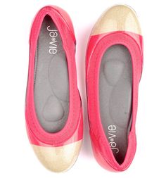 Hibiscus/Gold Flats Pink Slip-on Ballet Flats For Summer, Pink Slip-on Ballet Flats For Spring, Trendy Pink Flats For Summer, Trendy Closed Toe Pink Flats, Summer Pink Slip-on Ballet Flats, Trendy Pink Closed Toe Flats, Casual Pink Ballet Flats For Spring, Pink Casual Ballet Flats For Spring, Hibiscus Jelly