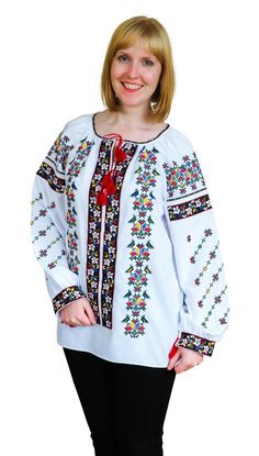 Ukrainian Embroidered Blouse (Vyshyvanka) Ukrainian Embroidered Blouse for women (vyshyvanka) with traditional embroidery. Material of dress is white homespun fabric (100% cotton). Available sizes are XS - XXXL or any custom size by measurements of client. Table of sizes see in photos Size        US               Size         EU               Size    Ukrainian           Size                               Inches                           Centimeters               Bust           Waist           Hi Folk Blouse With Multicolor Embroidery Motif, Traditional Peasant Top With Floral Embroidery For Fall, Traditional Fall Peasant Top With Floral Embroidery, Traditional Multicolor Embroidered Peasant Top For Fall, Traditional White Peasant Top For Fall, Traditional Fall Peasant Top With Multicolor Embroidery, Traditional Fit Cotton Tops For Spring, Spring Cotton Tops With Traditional Fit, Traditional Tops With Intricate Embroidery For Fall