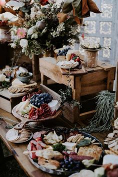 a table topped with lots of different types of food