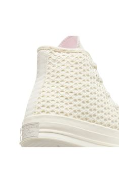 Textured knit canvas refreshes this throwback high-top sneaker that sits on a cushy OrthoLite® insole for premium comfort. Lace-up style Removable OrthoLite insole Textile upper and lining/rubber sole Imported Cream High-top Lace-up Sneakers With Rubber Waffle Outsoles, White Mesh High-top Sneakers With Perforated Toe Box, White Mesh High-top Sneakers With Laces, Casual High-top Mesh Sneakers With Textured Sole, Casual Cream Mesh Sneakers, Cream High-top Sneakers With Textured Sole, Cream High-top Sneakers With Rubber Sole For Spring, Casual Converse High-top Sneakers With Perforated Toe Box, Cream High-top Sneakers For Summer