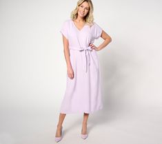 Opt for this lightweight linen frock when it's time to hit all the springtime social events -- from garden parties to bridal showers to wine tastings at the local vineyard. Cinch it at the waist with the included belt to accentuate your shape. From Studio ParkTM x Shawn Killinger. Feminine Linen Dress For Garden Party In Spring, Belted Linen Dresses For Spring, Spring Midi Dress With Belt For Day Out, Spring Day Out Belted Midi Dress, Spring Daywear Belted Dress, Feminine Belted Dresses For Spring, Feminine Spring Belted Dresses, Spring Linen Belted Midi Dress, Feminine Spring Linen Dress For Brunch