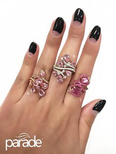 Embedded image permalink 2023 Rings, Rings Purple, Swarovski Jewelry Rings, Parade Design, Fancy Diamond Ring, Shine Jewelry, Fancy Rings