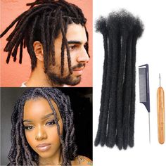 30 Strands , Natural Black/0.6cm Human Hair 8 Inch 100% Real Human Hair Loc Extensions Human Hair, Pop Hair, Clip In Ponytail Extensions, Loc Extensions, Dread Extensions, Curly Clip Ins, Long Hair Extensions, Human Hair Color, Clip In Ponytail