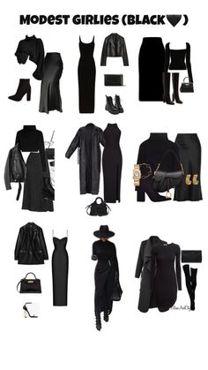 Best Winter Outfits, Fall Outfits Men, Total Black, Looks Black, Minimal Chic, Fashion Mistakes, Midi Skirts, Black Edition