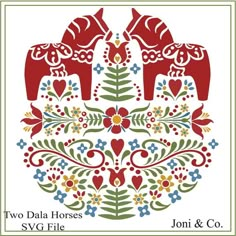 the two dala horses svg file