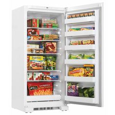 Maximum capacity, efficiency and dependability are what make this classic upright freezer from Danby stand above the rest. This unit saves on floor space because of the upright design and the Energy efficient design means it will help cut down your monthly electricity bills. This full-sized freezer provides a more-than-generous 16.7 cubic feet (473 litres) of storage capacity. This unit features a white interior and exterior design with digital thermostat for maximum accuracy and a bright interior light that makes it an easy task to find your favorite frozen food items. This popular model offers plenty of storage options with adjustable interior shelves along with additional door shelving for smaller, more frequently used items. In addition, it comes with a worry-free 5 year warranty on pa Stand Up Freezer, Shoe Storage Furniture, Bright Interior, Computers Tablets And Accessories, Ice Makers, Interior And Exterior Design, Interior Shelves, Digital Thermostat, Upright Freezer