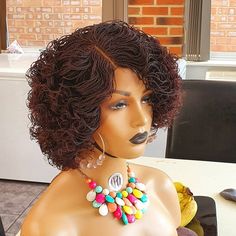 Cornrow Ideas, Wig Inspiration, Wigs Braids, Hairstyle Braids, Full Frontal, Girl Braids, Short Braids, Curly Hair Wig