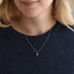 This cluster necklace with diamonds is a perfect accessory for all minimalists. Great for layering. Makes a lovely gift for birthdays or anniversaries. We are offering 14k yellow, rose or white gold version. Necklace can be done in 16, 18, 20 inches length. The necklace weight is approx. 1.65 g. High polish finish. Karma charm dimensions are 7 x 7 mm. Cable chain is 1 mm wide. If you want to customise this product - please write to us. ❤ Hand Made with love in our studio in Prague ❤ Diamond deta Salt N Pepper, Cluster Necklace, Gold Diamond Necklace, Salt And Pepper Diamond, Engraved Items, Wooden Jewelry, Yellow Rose, Prague, Cable Chain