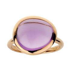 Fred of Paris 7ct Amethyst Cabochon Rose Gold Cocktail Ring For Sale at 1stDibs Luxury Round Cabochon Amethyst Ring, Elegant Amethyst Cabochon Ring, Elegant Yellow Gold Amethyst Ring With Bezel Setting, Elegant Gold Amethyst Cabochon Ring, Elegant Yellow Gold Cabochon Amethyst Ring, Luxury Rose Gold Cabochon Rings, Elegant Amethyst Ring With Polished Finish, Elegant Yellow Gold Amethyst Cabochon Ring, Modern Amethyst Ring With Polished Finish