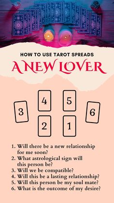 an info sheet describing how to use tarot spreads for newover and other uses