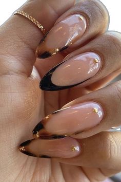 Nail Design Gold, Cute Simple Nails, Makijaż Smokey Eye, Thanksgiving Nails, Minimalist Nails