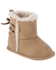 Baby Sherpa Boots - Carter's | Carter's Cozy Cold Weather Boots With Round Toe, Cozy Round Toe Boots For Cold Weather, Cozy Winter Boots With Plush Lining, Warm Cozy Boots For Cold Weather, Cozy Warm Boots For Cold Weather, Winter Booties With Plush Lining And Round Toe, Warm Winter Booties With Round Toe, Cozy Boots With Plush Lining And Round Toe, Comfortable Winter Booties With Plush Lining