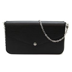 Louis Vuitton Pochette Felicity Epi Leather Noir Black Chain Shoulder Bag Clutch Bag Size: Approx. (Width) 21cm(Length)12cm(Width)3cm Black Business Clutch Wallet On Chain, Black Business Wallet On Chain Clutch, Black Wallet On Chain For Business, Elegant Black Wallet On Chain For Everyday Use, Black Clutch With Chain Strap For Business, Modern Black Wallet On Chain For Business, Modern Black Business Wallet On Chain, Pochette Felicie, Bags Louis Vuitton