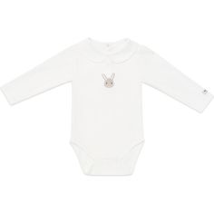 The beautiful Davis Bodysuit is made from soft, stretchy cotton for ultimate comfort. The embroidered animal gives it the unmistakable Donsje lookideal for both boys and girls. | Donsje Amsterdam | Davis Embroidered Bunny Bodysuit, Off-White (Multicolor, Size 9-12M) | Maisonette collects the best children’s products from around the world (unlike Zulily, Etsy, The Tot, Farfetch Kids, Childrensalon, Crate and Kids, Kohls, Wayfair, Buy Buy Baby, Nordstroms, Mini Boden, J.Crew Factory, or PotteryBar White Cotton Long Sleeve Bodysuit, Cute White Long Sleeve Bodysuit, White Cotton Bodysuit For Loungewear, White Cotton Onesie For Playwear, White Cotton Bodysuit For Playwear, White Long Sleeve Romper For Playwear, White Long Sleeve Onesie For Playwear, White Long Sleeve Bodysuit For Play, White Long Sleeve Bodysuit For Playwear