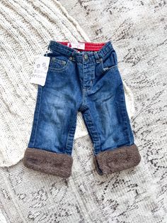 Vintage Y2K 2000s Baby Vintage Boot Cut Jeans with Faux Fur Cuff Baby  Brand: Gap  Size: 12-18 Months Estimated circa 2000s Noted condition issues: fur has wash wear/matting Due to the nature of this item small imperfections, missed condition issues, and size inconsistencies may exist. Y2k Baby Clothes, 2000s Baby Clothes, 2000s Baby, Baby Jeans, Jeans Kids, Vintage Boots, Jeans Bootcut, Baby Things, Boot Cut Jeans