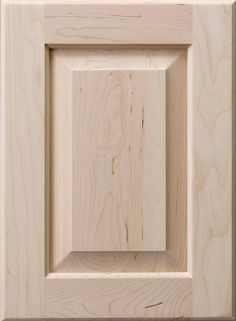 an unfinished wooden frame with square and rectangle shapes on the front, in white ash wood