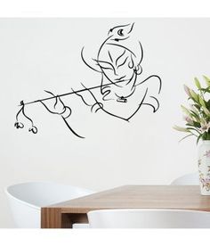 a wall sticker with an image of a frog on it's back holding a string