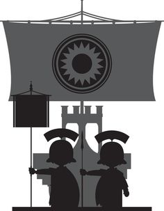 Roman Soldiers and Warship in Silhouette History Illustration Soldiers Silhouette, Sunday School Room Decor, Soldier Silhouette, History Illustration, Sunday School Rooms, Roman Soldiers, School Room, Sunday School, Adobe Illustrator