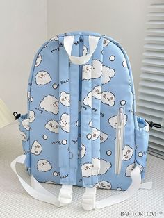 BagForLove - Cute Bear Print Backpack: Large Capacity, Adjustable Shoulder Daypack for Teen Girls, Waterproof Bookbag Product Description Color Blue Strap Type Adjustable Composition 100% Rayon Pattern Type Cartoon Material Fabric Bag Size Medium Style Preppy Closure Type Zipper Type Classic Backpack Size Chart INCH CM Handle Height Strap Length Bag Height Bag Width Bag Length 1.6 inch 37.4 inch 15.7 inch 5.5 inch 11.4 inch Handle Height Strap Length Bag Height Bag Width Bag Length 4 cm 95 cm 40 cm 14 cm 29 cm Details Pictures Similar Products h2 { text-align: center; } /* æ¢è¡ */ li{ white-space: normal; word-break: break-all; word-wrap: break-word; } .red-box { width: 100%; display: flex; flex-direction: row; flex-wrap: wrap; justify-content: center; } .red-box > div { width: 190px; he Style Preppy, Word Wrap, Classic Backpack, Cute Bear, Bear Print, White Space, Fabric Bag, Cute Bears, Teen Girls