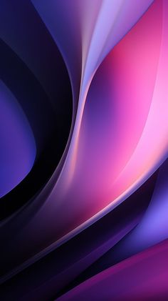 an abstract purple and pink background with wavy lines in the bottom right corner, as well as on the left side