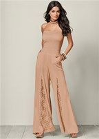 Work Jumpsuit, Bandeau Jumpsuit, Venus Fashion, Pant Suits, Lace Bandeau, Pantsuits For Women, Jumpsuits And Romper, Plus Size Jumpsuit, Sleeveless Jumpsuits