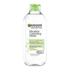 Garnier Skinactive Micellar Water For Oily Skin, Facial Cleanser & Makeup Remover, 13.5 Fl. Oz, 1 Count Nwt Garnier Micellar Water, Garnier Skin Care, Garnier Micellar Cleansing Water, Oily Skin Makeup, Garnier Skinactive, Garnier Micellar, Skin Facial, Garnier Skin Active, Micellar Cleansing Water