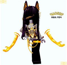 an image of a cat costume with chains on it's neck and headdress