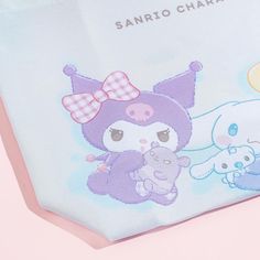 Take your bento box to school or work using this kawaii lunch bag! It has a super cute print of Cinnamoroll, Kuromi, and Pompompurin all wearing onesies and holding plushie versions of their besties! Simply pull the drawstrings to secure your bento and utensils inside. Made from wrinkle-resistant soft material Lunch bag dries easily upon washing and is safe to be ironed Kuromi And Pompompurin, Holding Plushie, Kawaii Lunch, Drawstring Lunch Bag, Cinnamoroll Kuromi, Sanrio Characters, Bento Box, Lunch Bag, Soft Material