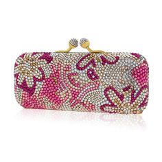 Pink, purple, and gold crystals adorn this delicate evening clutch. It's one of a kind. Chain Shoulder Strap Included. Genuine Swarovski Crystals Hand Painted Clutch Hand Set Crystals Pink, Purple, and Gold Stones Pink Crystal Embellished Evening Bag For Formal Occasions, Pink Crystal Embellished Evening Bag For Formal Events, Formal Embellished Pink Clutch, Formal Pink Embellished Clutch, Elegant Multicolor Clutch With Rhinestones, Luxury Pink Evening Bag With Rhinestones, Luxury Pink Rhinestone Evening Bag, Pink Wedding Clutch With Rhinestones, Elegant Multicolor Clutch For Formal Occasions