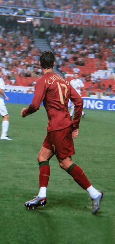 a soccer player in action on the field