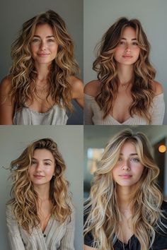 Black Tie Hairstyle, Wavy Hair Perm, Long Hair Perm, Hair Colour For Green Eyes, Beach Curls, Long Haircuts, Haircuts For Wavy Hair, Medium Long Hair