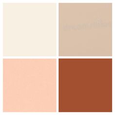 four different shades of brown, beige and white with the same color scheme on them