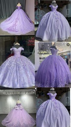 Purple 15 Dresses, Purple 15 Dresses Quinceanera, Purple Quinceanera Ideas, Purple Quince Dress, Purple Quinceanera Theme, Lilac Quinceanera Dresses, Quince Dresses Purple, Sweet 15 Party Ideas Quinceanera, Sweet 15 Party Ideas