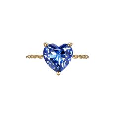 Mini Blue Sapphire Heart Ring | Over The Moon Sapphire Heart Ring, Sophisticated Women, Mini Blue, Bow Ring, Bow Earrings, Pinky Ring, Blue Rose, Blue Rings, Rihanna