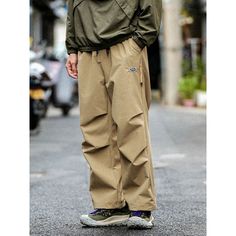 N-203-03 Techwear Pants For Outdoor Fall Season, Fall Techwear Bottoms For Outdoor, Fall Outdoor Techwear Pants, Fall Outdoor Techwear Bottoms, Spring Outdoor Parachute Pants, Spring Outdoor Solid Color Parachute Pants, Khaki Parachute Pants For Winter Streetwear, Casual Baggy Parachute Pants For Winter, Casual Baggy Winter Parachute Pants