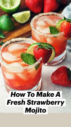 two glasses filled with watermelon and mint tea