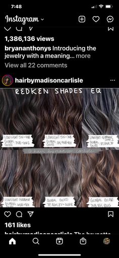 Cool Brown Shades Eq, Toner For Brown Hair, Ashy Brown Hair, Ashy Brown, Black Brown Hair, Brown Hair Shades, Color Formulas