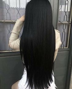 Long Straight Black Hair, Black Hair Aesthetic, Straight Black Hair, Jet Black Hair, Long Dark Hair, Hair Inspo Color, Grunge Hair