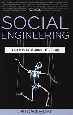 the cover of social engineering, with an image of a skeleton hanging from strings