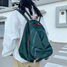 Waterproof nylon Women Backpack Korean Preppy Style bagpack Sac A Dos Adolescent Fille Large Capacity Travel Daypack Laptop Bag [20240117] Korean Preppy Style, Korean Preppy, Backpack Korean, Duck Gifts, Coffee Sizes, Travel Daypack, New Years Sales, Save The Planet, Bagpack