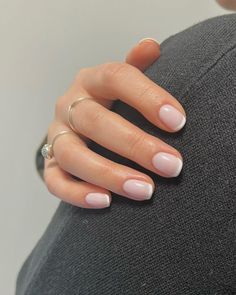 60+ Best Classy Short Nail Designs & Ideas For Every Women Design On Natural Nails Short, Grad Nail Ideas Short, Short Almost French Nails, Classic French Nails Short, Nail Design Simple Classy, Short Grad Nails, Nails Almond Short French, Natural Nail Short, Gel French Tip Manicure