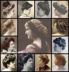 Costume Hairstyles, Hair History, Retro Updo, Historical Hairstyles, Metal Hair Accessories, Edwardian Hairstyles, Antique Hair Combs, Victorian Hair, Victorian Hairstyles