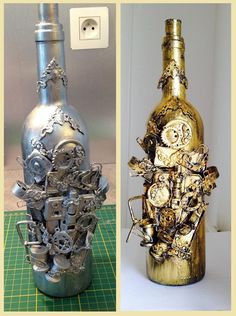 30 Cool Tips To Steampunk Your Home Steam Punk Diy, Steampunk Diy Crafts, Craft App, Steampunk Decor, Art And Craft Videos, Diy Picture, Steampunk Diy, Diy Picture Frames, Altered Bottles