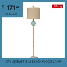 the floor lamp is $ 17 99 reg $ 350 00 stylcraft beach floor lamp